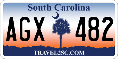 SC license plate AGX482