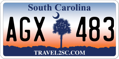 SC license plate AGX483