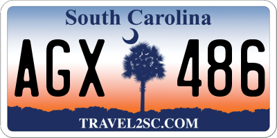 SC license plate AGX486