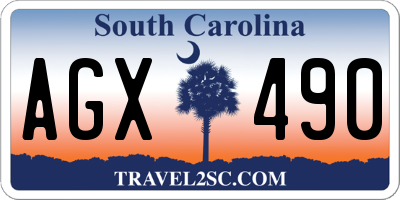 SC license plate AGX490
