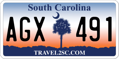 SC license plate AGX491