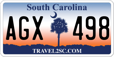 SC license plate AGX498