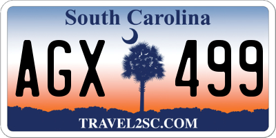 SC license plate AGX499