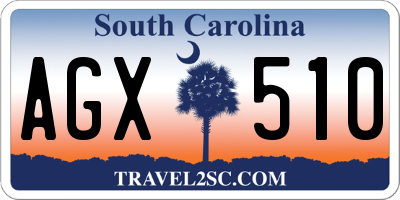 SC license plate AGX510