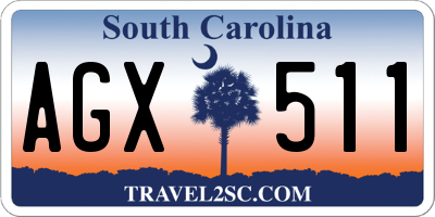 SC license plate AGX511