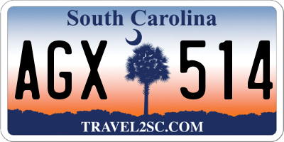 SC license plate AGX514