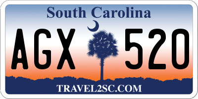 SC license plate AGX520