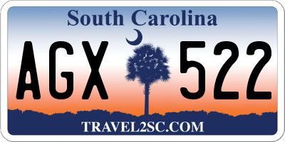 SC license plate AGX522