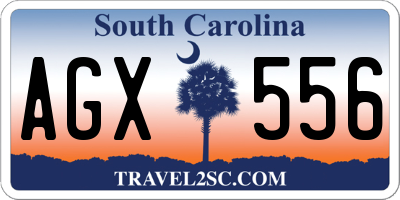 SC license plate AGX556