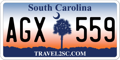 SC license plate AGX559