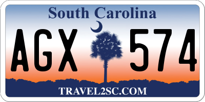SC license plate AGX574