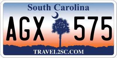 SC license plate AGX575