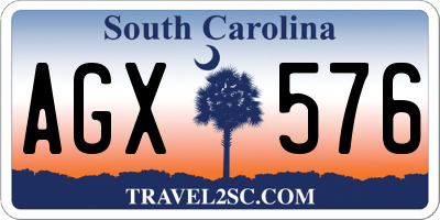 SC license plate AGX576