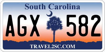 SC license plate AGX582