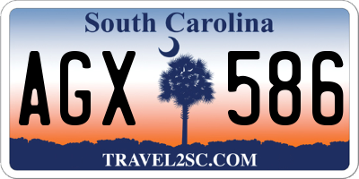 SC license plate AGX586