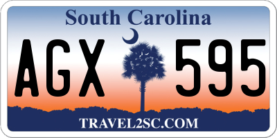 SC license plate AGX595
