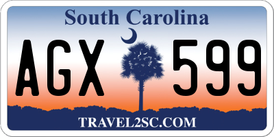 SC license plate AGX599