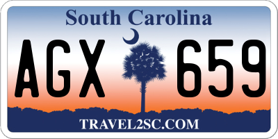 SC license plate AGX659