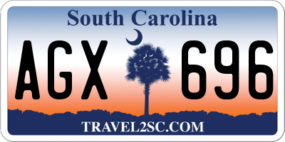 SC license plate AGX696