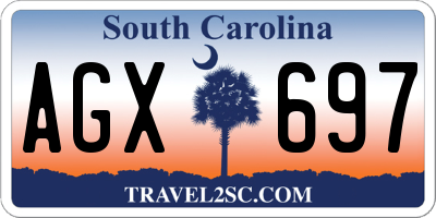 SC license plate AGX697