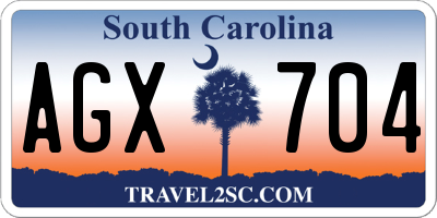 SC license plate AGX704