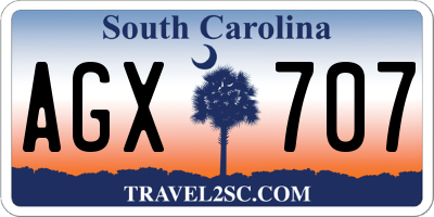 SC license plate AGX707