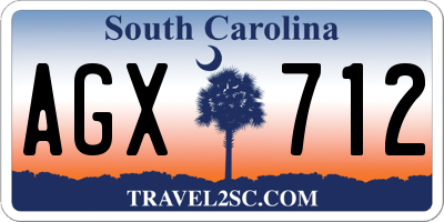 SC license plate AGX712
