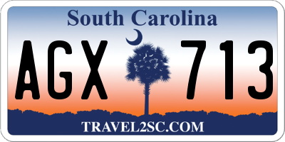 SC license plate AGX713