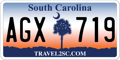 SC license plate AGX719