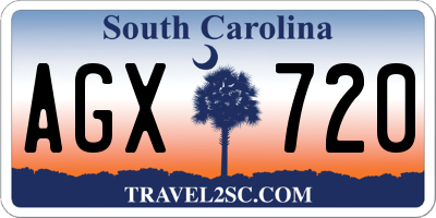 SC license plate AGX720