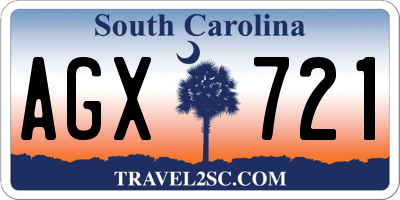 SC license plate AGX721