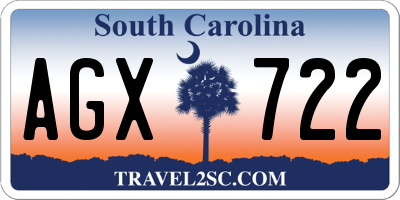 SC license plate AGX722