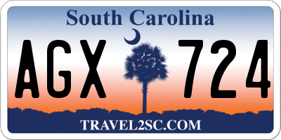 SC license plate AGX724