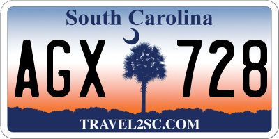 SC license plate AGX728