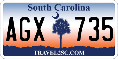 SC license plate AGX735