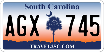 SC license plate AGX745
