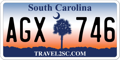 SC license plate AGX746