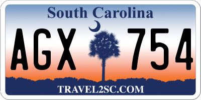 SC license plate AGX754