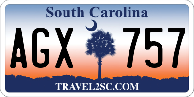 SC license plate AGX757