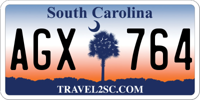 SC license plate AGX764