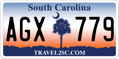 SC license plate AGX779