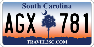 SC license plate AGX781
