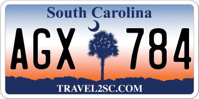 SC license plate AGX784