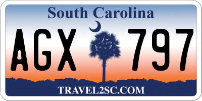 SC license plate AGX797
