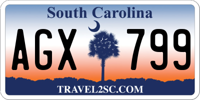 SC license plate AGX799