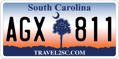 SC license plate AGX811