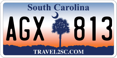 SC license plate AGX813