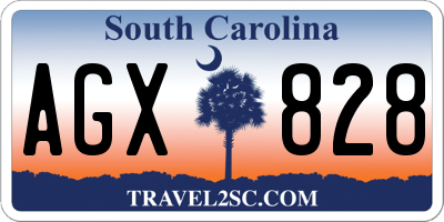 SC license plate AGX828