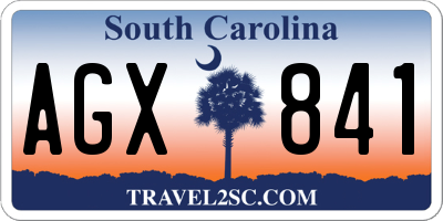 SC license plate AGX841