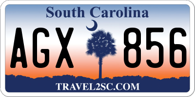 SC license plate AGX856
